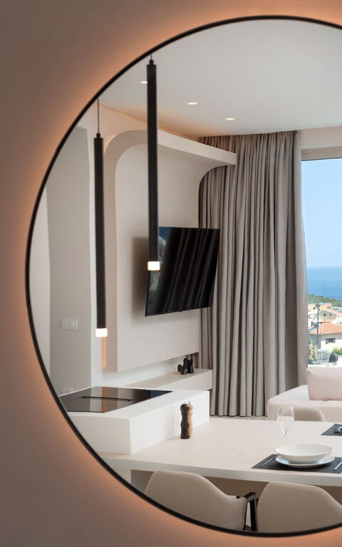 Seaview Lux: Kök, Vardagsrum