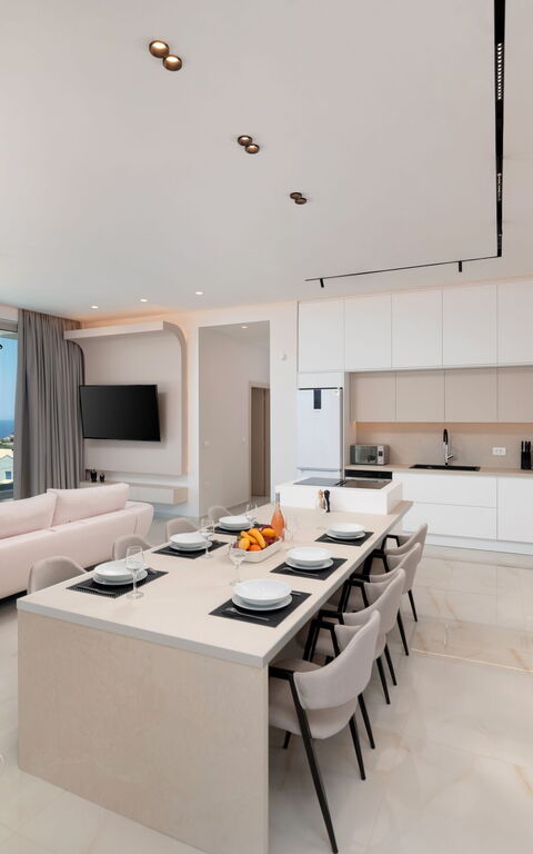 Seaview Lux: Kök, Lunchrum, Vardagsrum