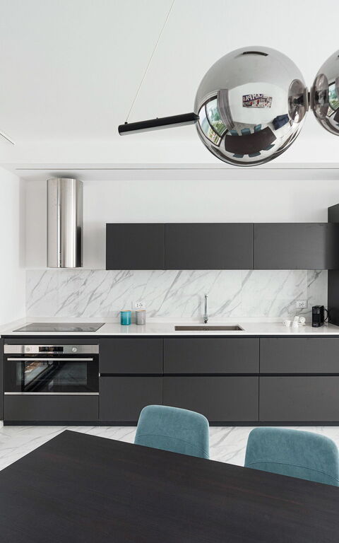 Villa Hermes: Kök, Vardagsrum