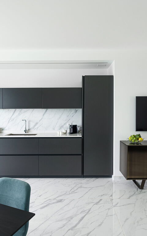 Villa Hermes: Kök, Vardagsrum