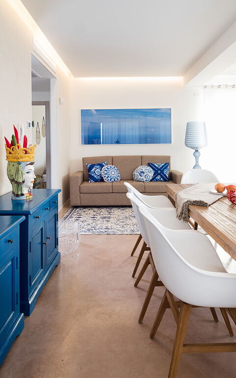 Villa San Lorenzo Fico D'india: Kök, Vardagsrum