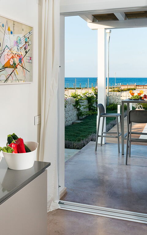 Villa San Lorenzo Fico D'india: Kök, Vardagsrum