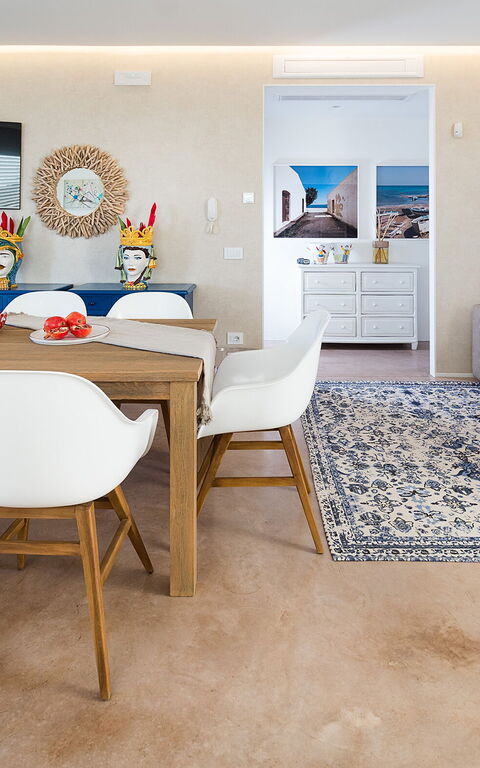 Villa San Lorenzo Fico D'india: Kök, Vardagsrum