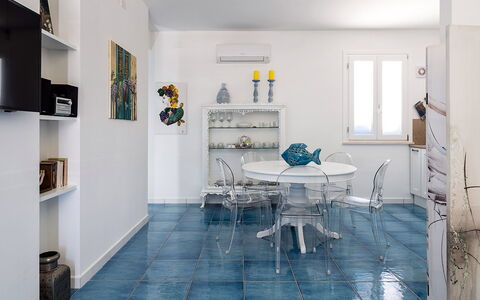 Semesterboende Riccio: Kök, Lunchrum