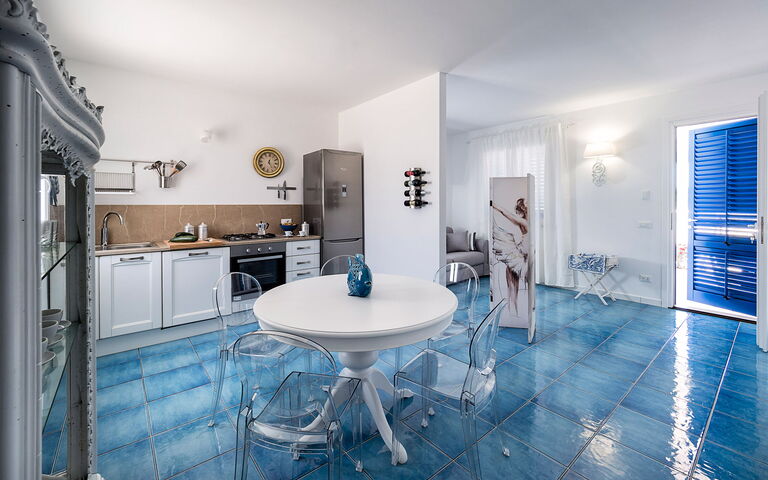 Semesterboende Riccio: Kök, Lunchrum, Vardagsrum