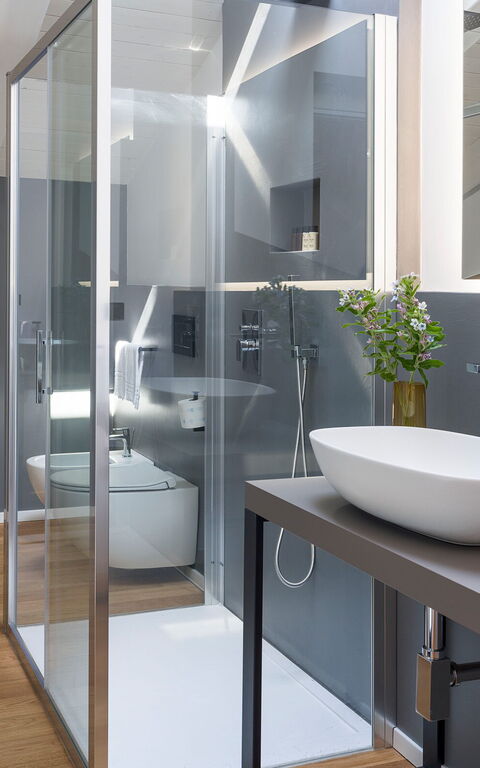 Villa Gianos: Badrum