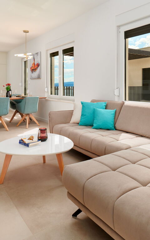 Villa Stella: Kök, Lunchrum, Vardagsrum