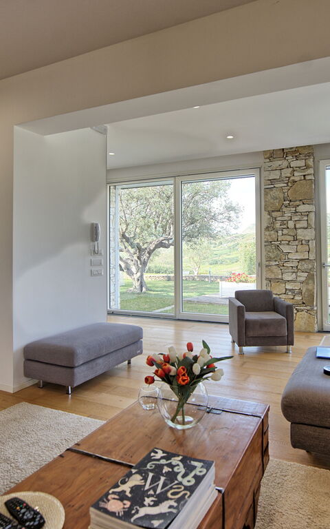 Villa Demetra: sovrum, Vardagsrum