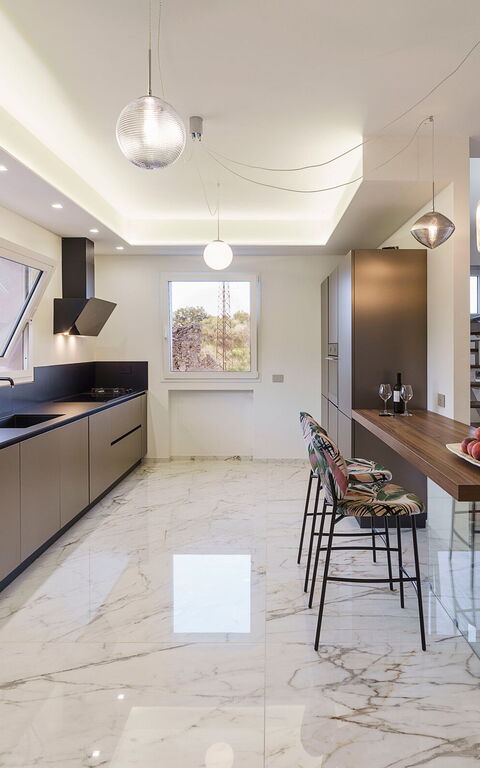 Grand Tour Villa: Kök, Vardagsrum