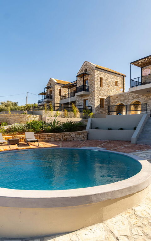 Villa Falcos: Exteriör, slå samman, Utomhus