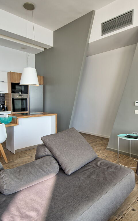 Villa Sapphire: Kök, Vardagsrum