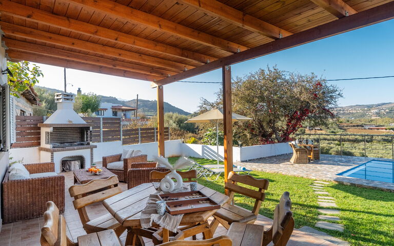 Villa Rose: Balkong / terrass / uteplats, Exteriör, slå samman, Trädgård, Utomhus