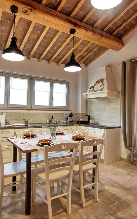 Casa Andrea: Kök, Lunchrum, Vardagsrum