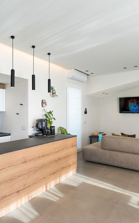 Villa Castalia: Kök, Vardagsrum