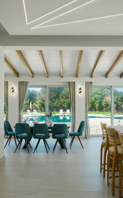 Villa Aurora Blue: Lunchrum, Vardagsrum