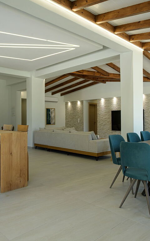 Villa Aurora Blue: Lunchrum, Vardagsrum