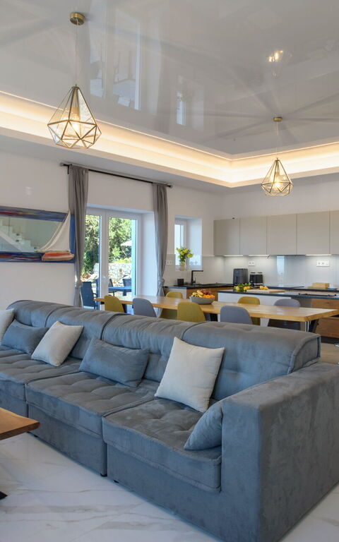 Villa Sunset: Kök, Vardagsrum