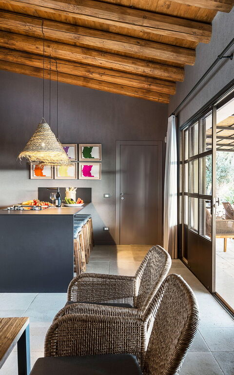 Villa Zigulotto: Kök, Vardagsrum