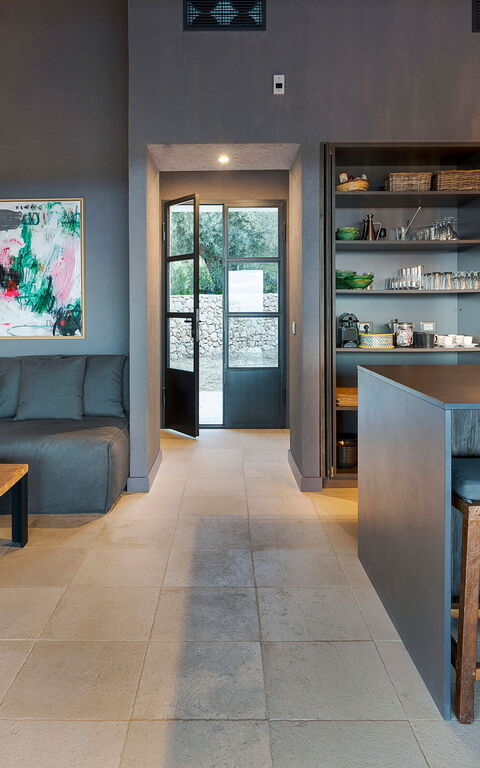 Villa Zigulotto: Kök, Vardagsrum