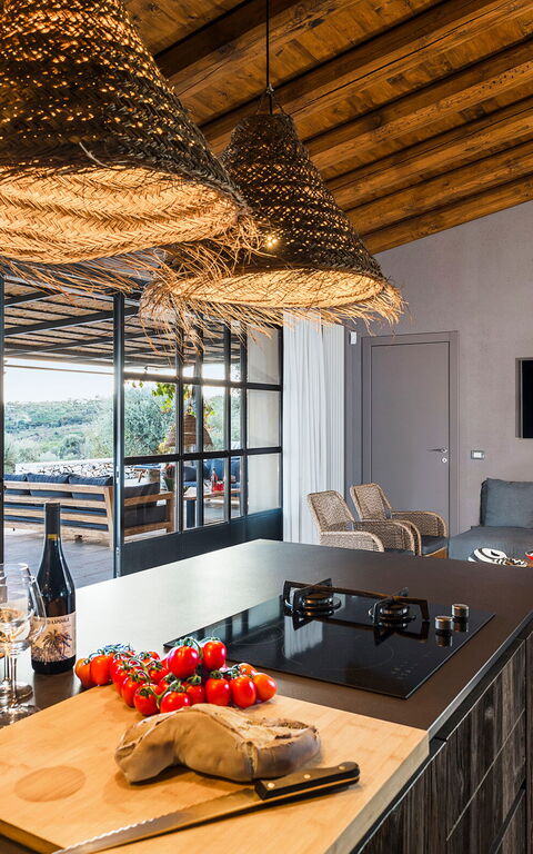 Villa Zigulotto: Kök, Vardagsrum