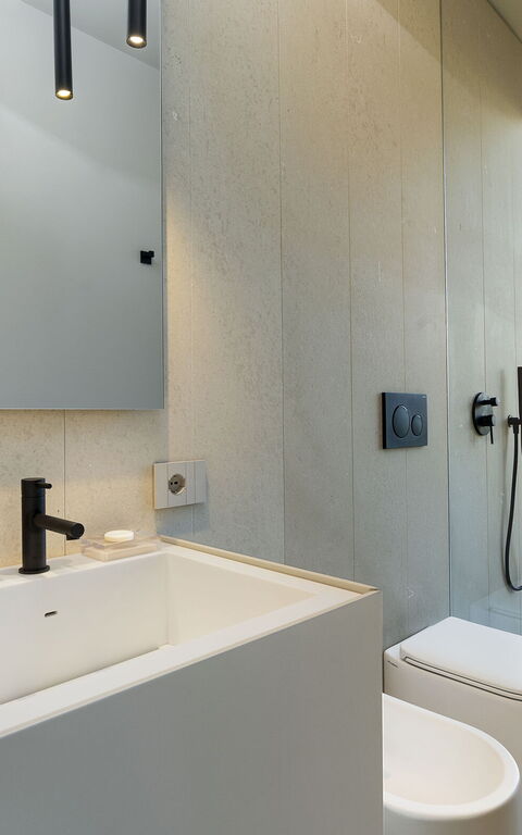 Villa Hermosa: Badrum