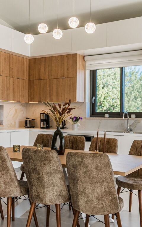 Villa Orientem Bis: Kök, Lunchrum, Vardagsrum