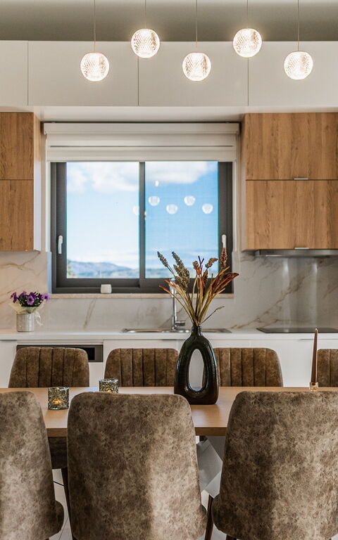 Villa Orientem Bis: Kök, Lunchrum, Vardagsrum