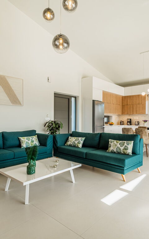 Villa Orientem Bis: Kök, Lunchrum, Vardagsrum