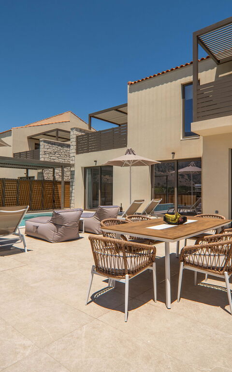 Villa Zen Chrysi: Balkong / terrass / uteplats, Exteriör, slå samman, Utomhus