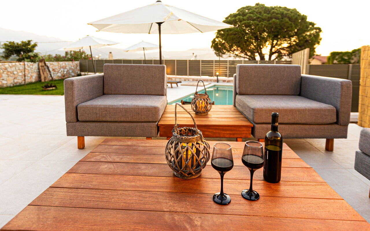 Villa Platon: Balkong / terrass / uteplats, Exteriör, slå samman, Utomhus