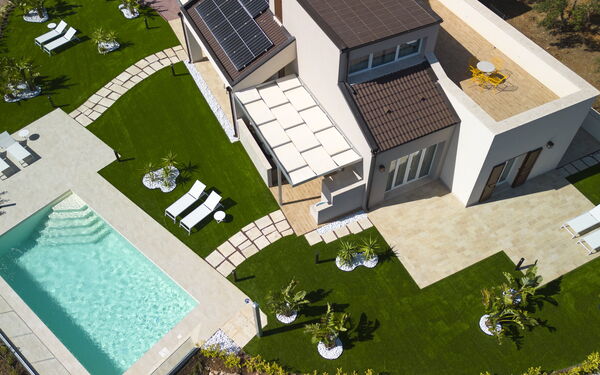 Villa Aversa: Balkong / terrass / uteplats, Exteriör, slå samman, Trädgård, Utomhus