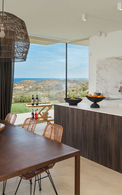 Villa Petite Afrique: Kök, Lunchrum