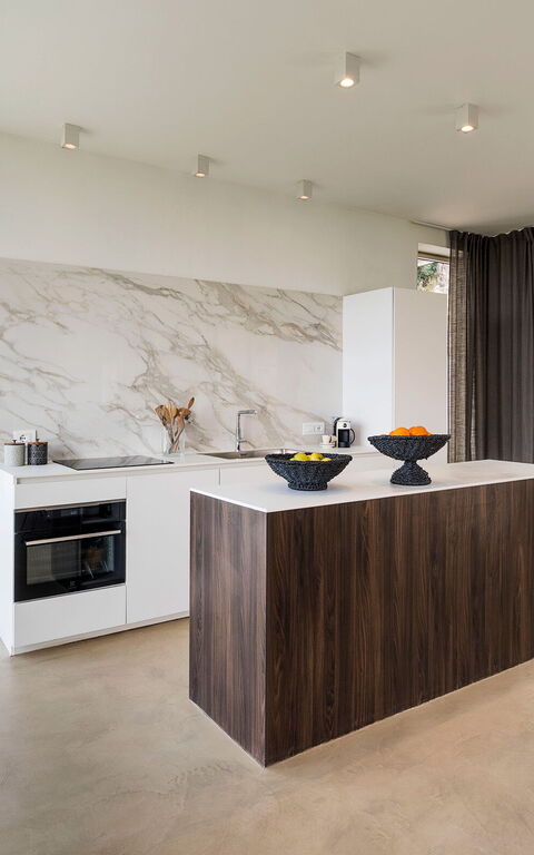 Villa Petite Afrique: Kök, Lunchrum