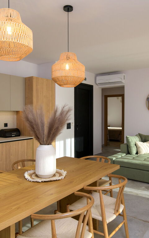 Villa Elais: Kök, Lunchrum, Vardagsrum