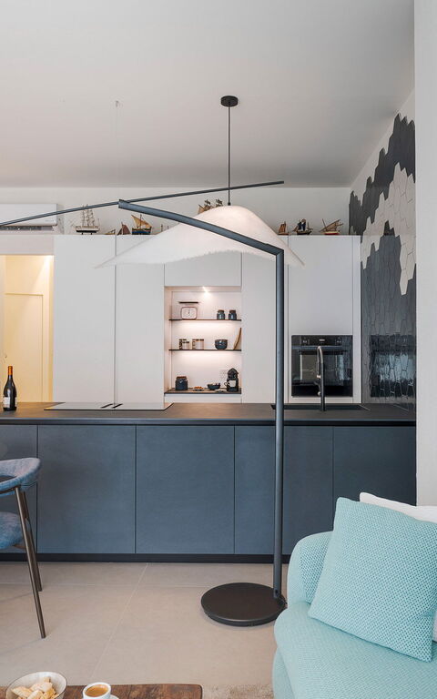 La Prua Apartament: Kök, Lunchrum, Vardagsrum
